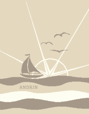 Segelboot - hellbeige