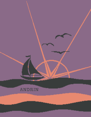 Segelboot - violett