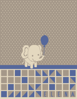 Elefant - blau