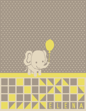 Elefant - gelb