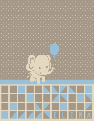 Elefant - hellblau