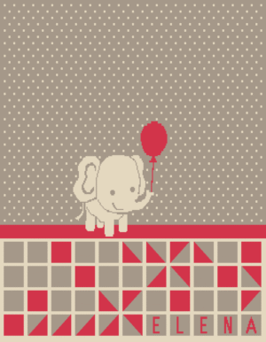 Elefant - rot