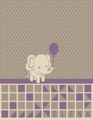 Elefant - violett